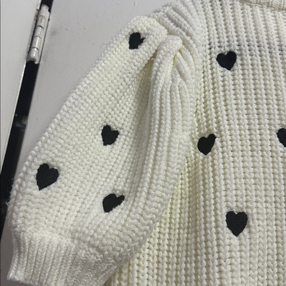 English Factory Cream and Black Heart Sweater - Picture 13 of 13